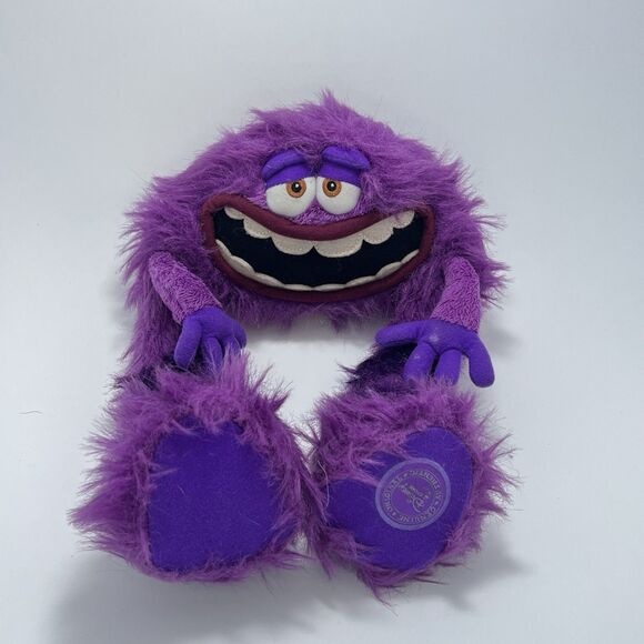 Disney Pixar Monsters University "Art" Purple Plush Disney Store 13"x18" - Picture 1 of 2